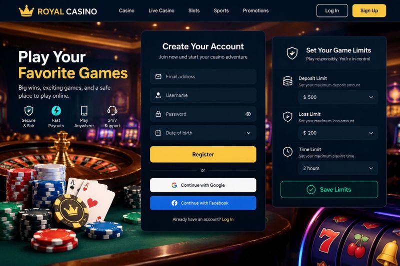 como crear una página casino